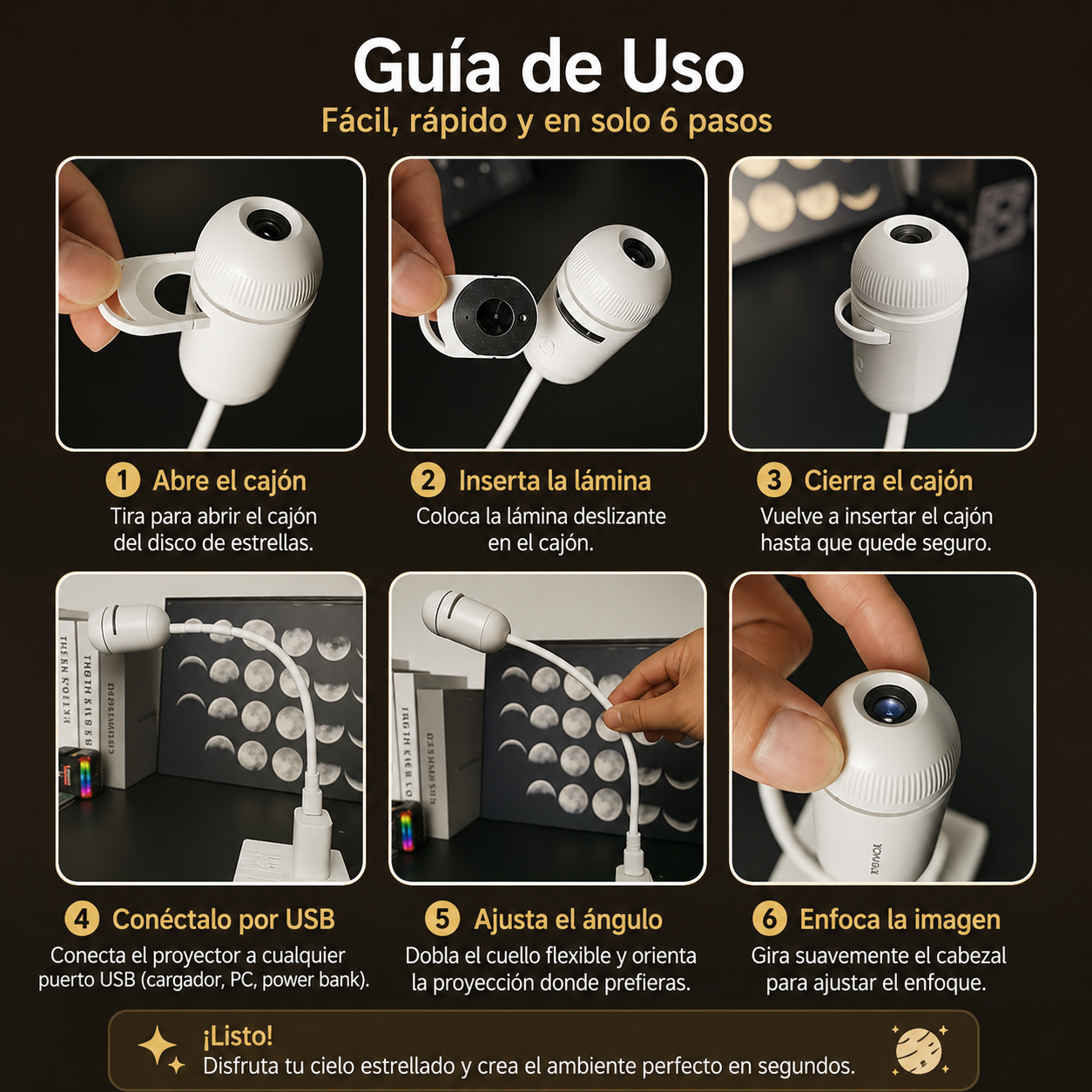 GalaxyGlow™ Pro - Un cielo estrellado en segundos