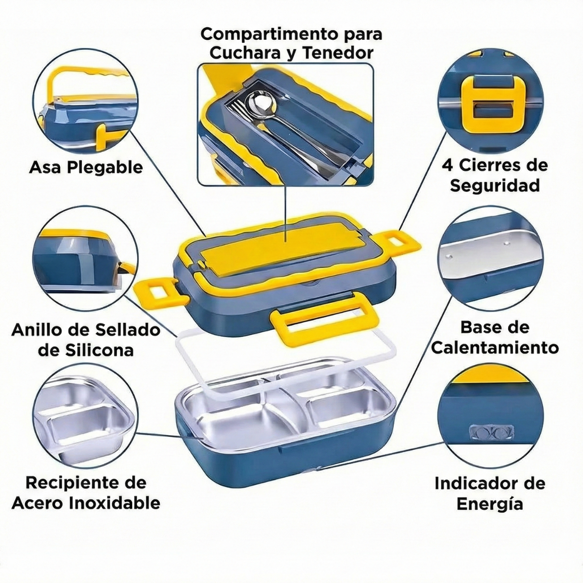 Lonchera Calentadora Eléctrica PRO - Comida caliente donde estés