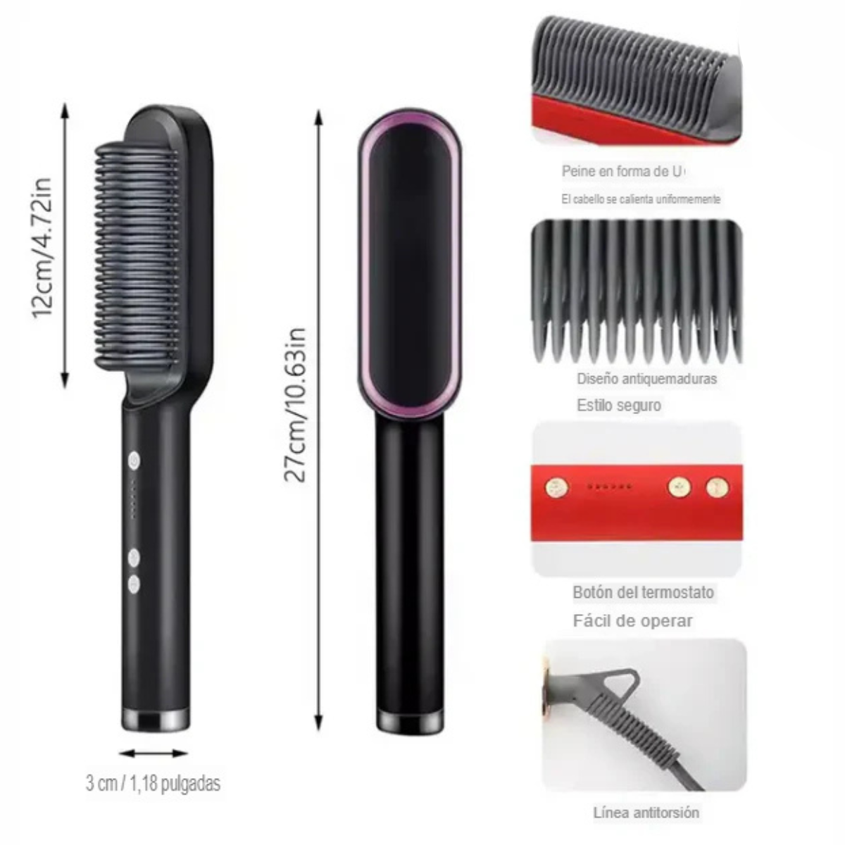 Cepillo Alisador Ionic™ – Cabello liso y sin frizz en minutos