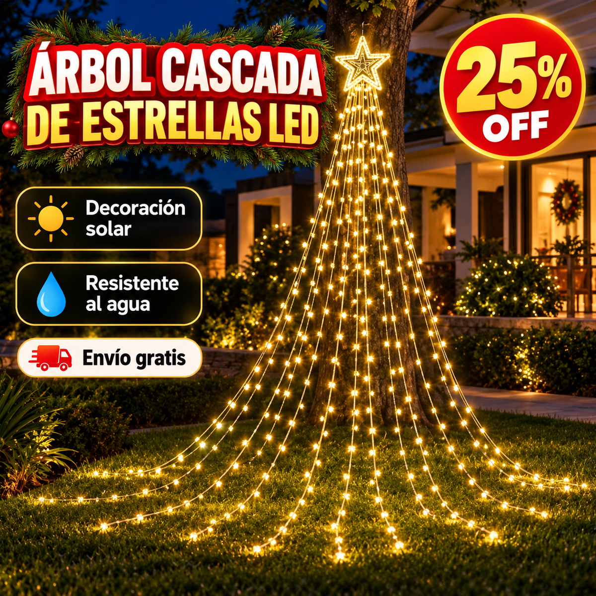 StarGlow – Iluminación Solar Navideña