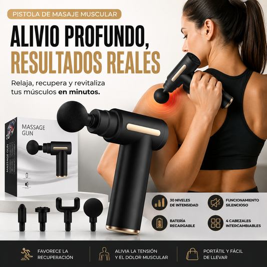 Pistola de Masaje Pro - Alivia la tensión muscular.