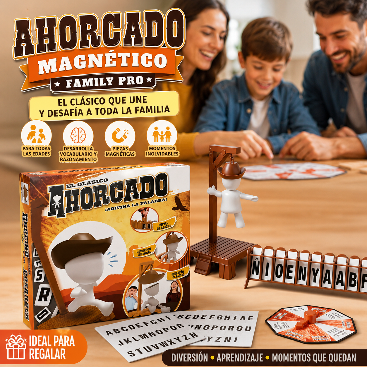 Ahorcado Magnético Family Pro ⭐ - Momentos inolvidables en familia.