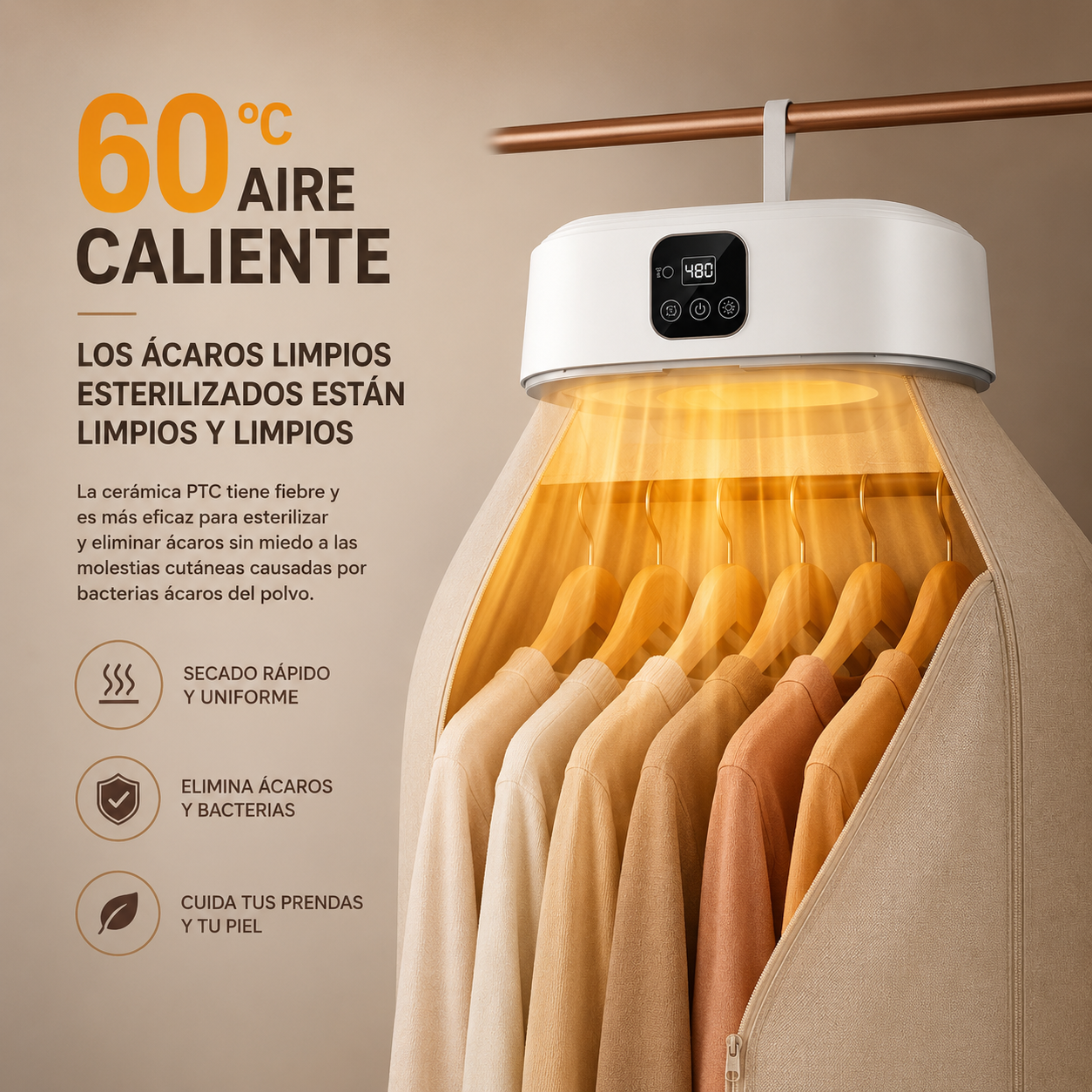 FreshDryPro™ Secador de Ropa Portátil 10kg - Ropa seca incluso en invierno