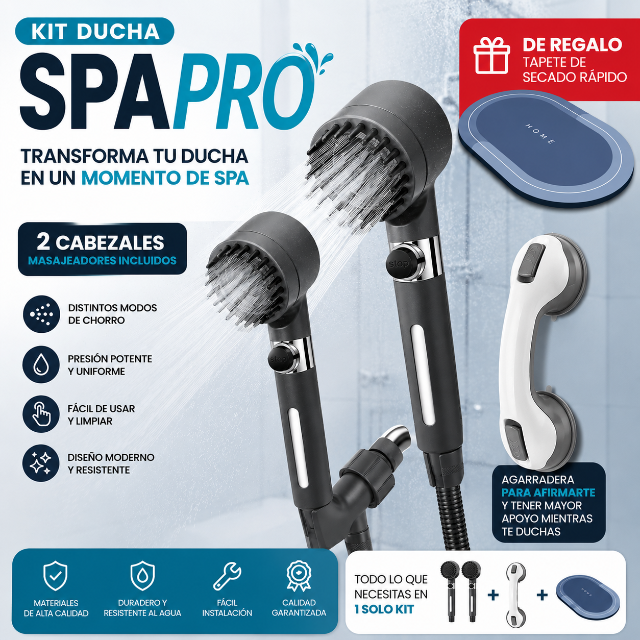 Kit Ducha SpaPro™ - Convierte tu ducha en un momento de spa