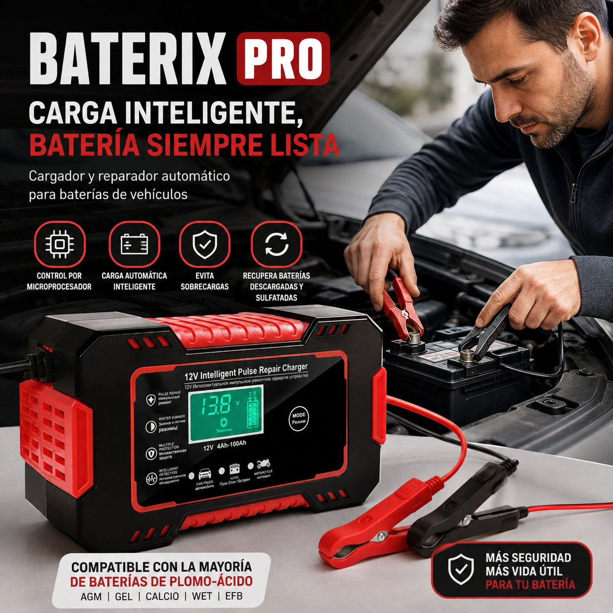 Baterix Pro - Recupera y mantiene tu batería