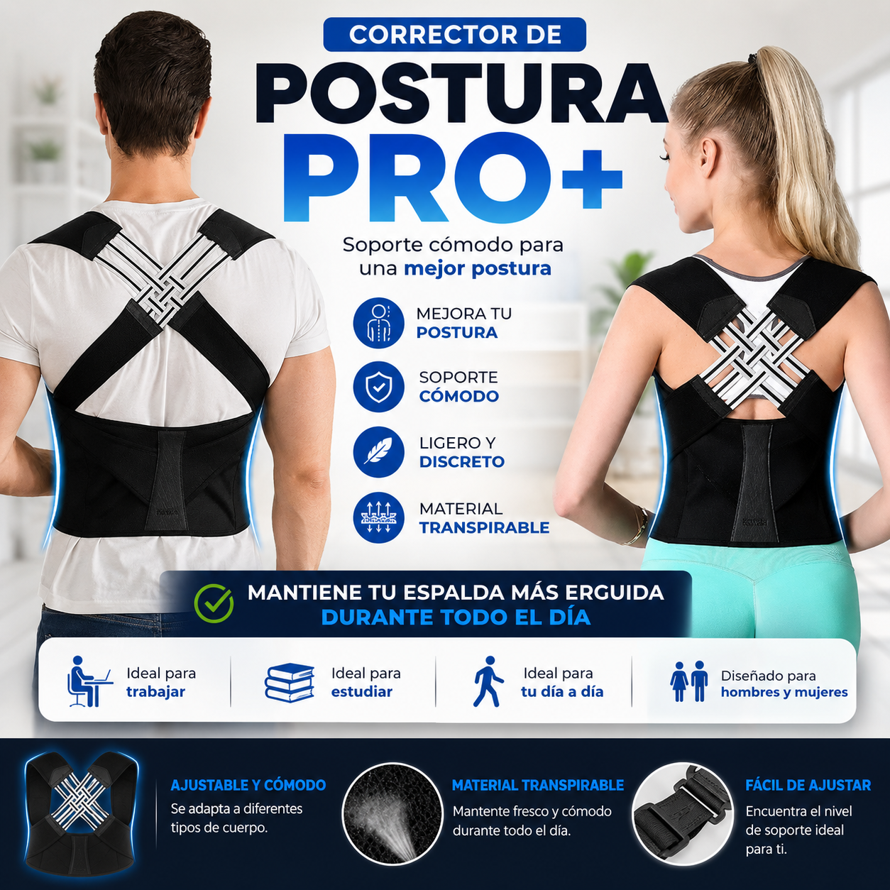 Corrector de Postura PRO+ / Ayuda a mantenerte erguido