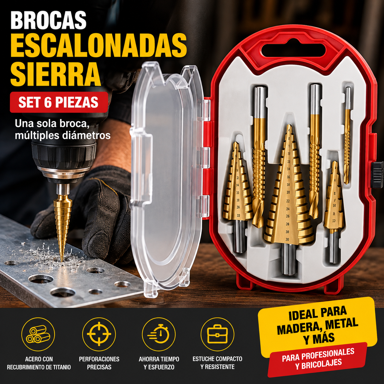 EscaloPro - Perfora varios diámetros fácilmente