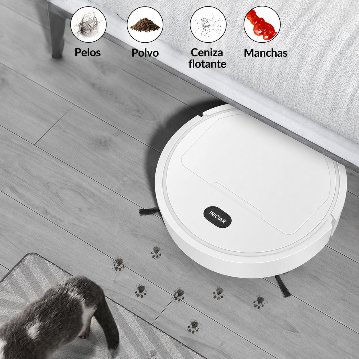 RoboClean (mini aspiradora)- Limpieza automática sin esfuerzo