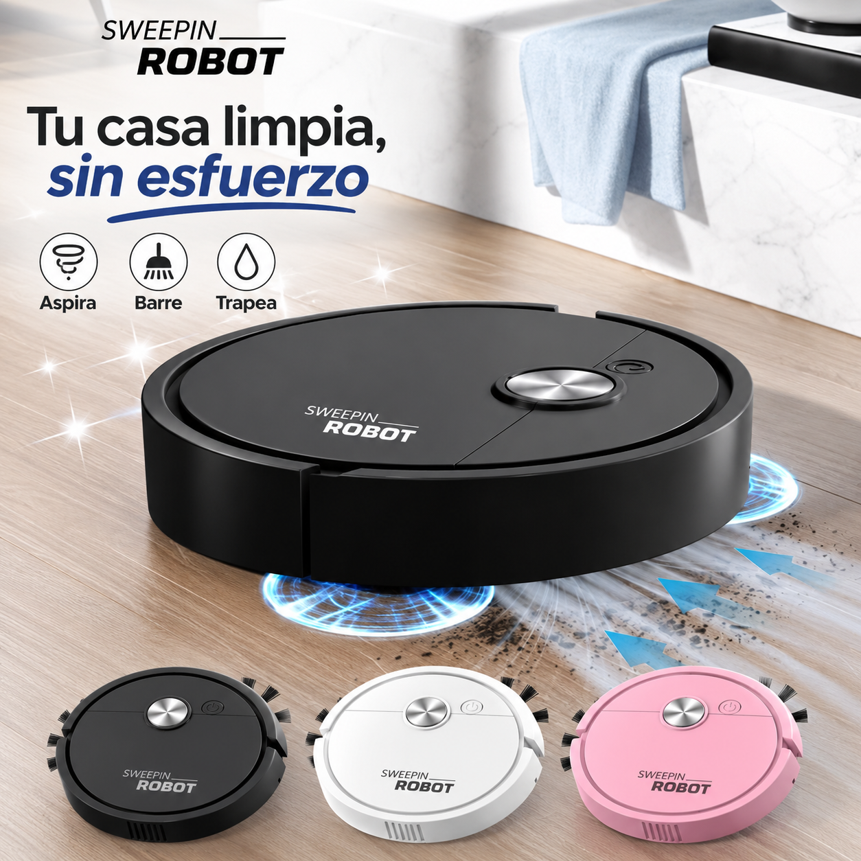 RoboClean (mini aspiradora)- Limpieza automática sin esfuerzo