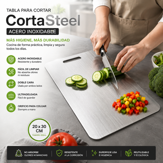 CortaSteel  (20 x 30 cm) - Resistente y fácil de limpiar