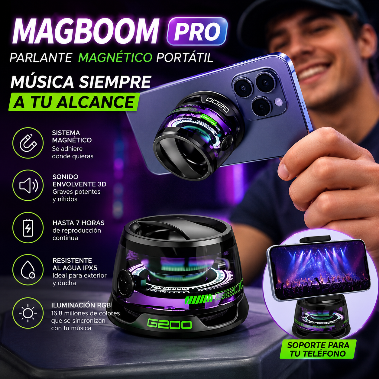MagBoom Pro - Música siempre a tu alcance