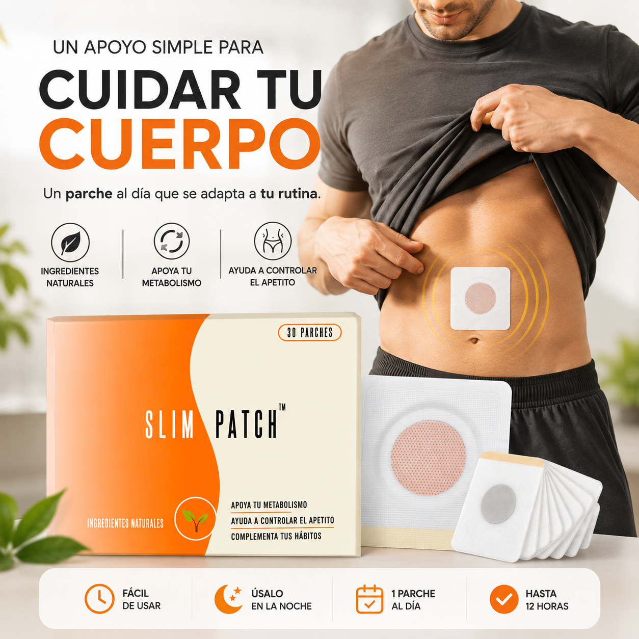 SlimPatch (2 cajas, 60 parches) - Apoyo para una rutina más ligera