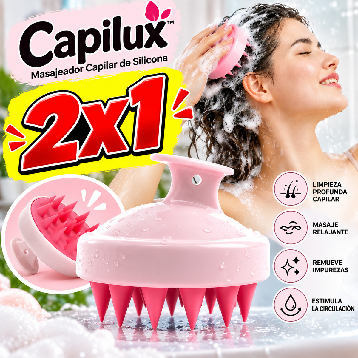Capilux™ – Masaje suave para tu cuero cabelludo (Color al azar)