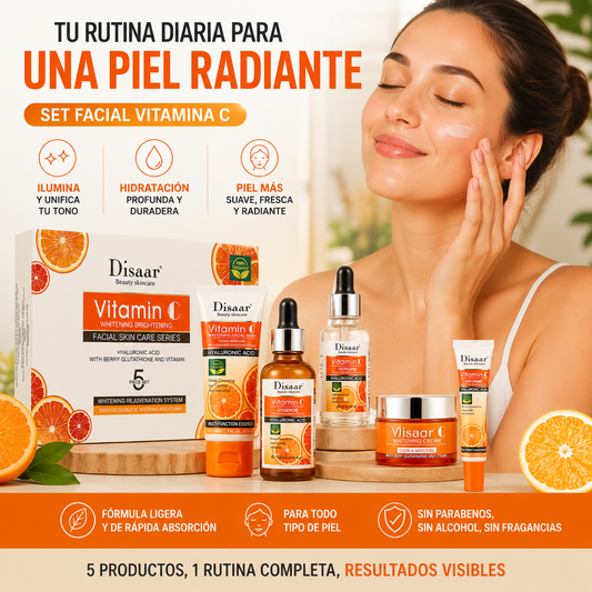 Set Facial Vitamina C - Rutina completa diaria.
