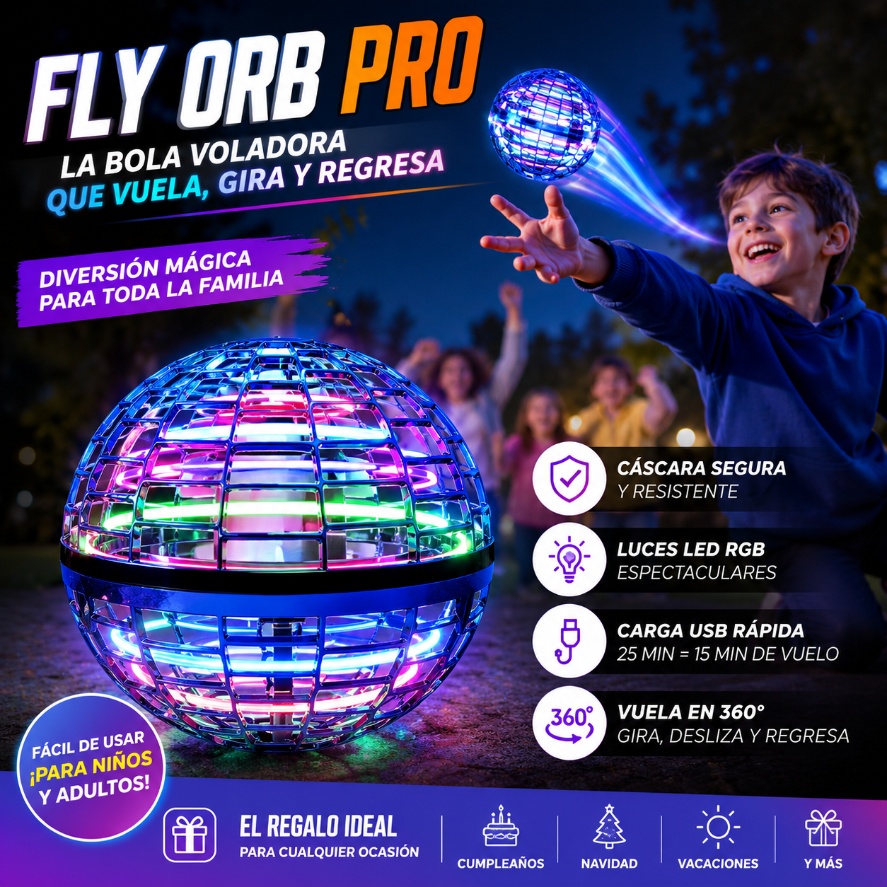 FlyNova Pro - Diversión para toda la familia. *Color al azar*
