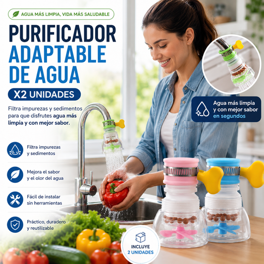 Filtro Purificador para Grifo x2 Unidades - Disfruta agua más limpia todos los días.