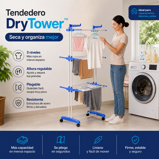 Tendedero DryTower™ - Seca y organiza mejor