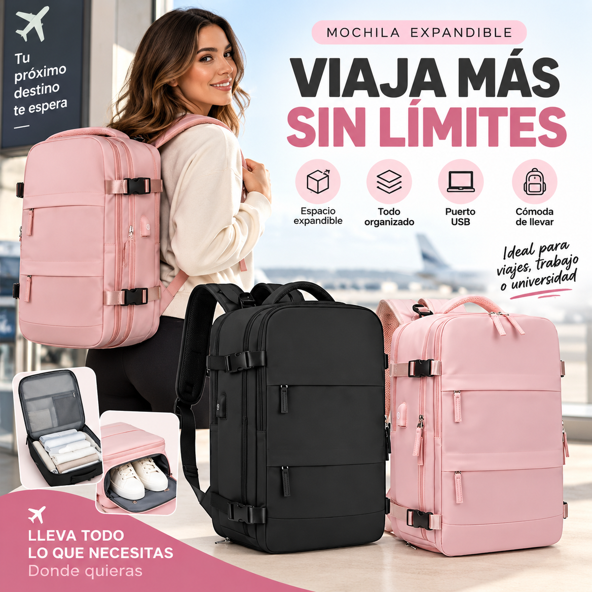 Mochila ViajaMax - Más espacio para viajar