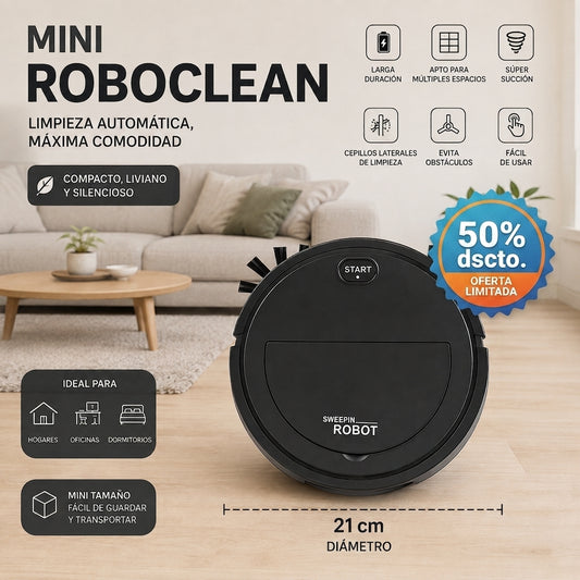RoboClean (mini aspiradora)- Limpieza automática sin esfuerzo