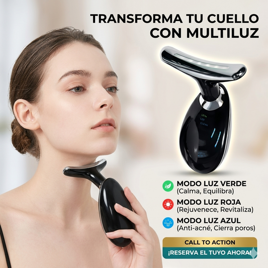 Masajeador Facial y de Cuello LED - Relajación y cuidado diario
