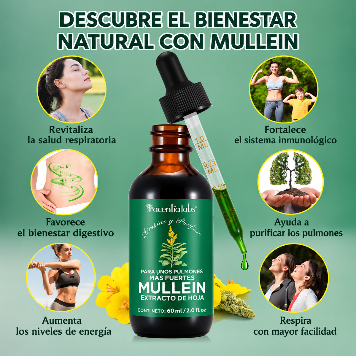 PulmoAir™ 60ml - Apoyo natural respiratorio