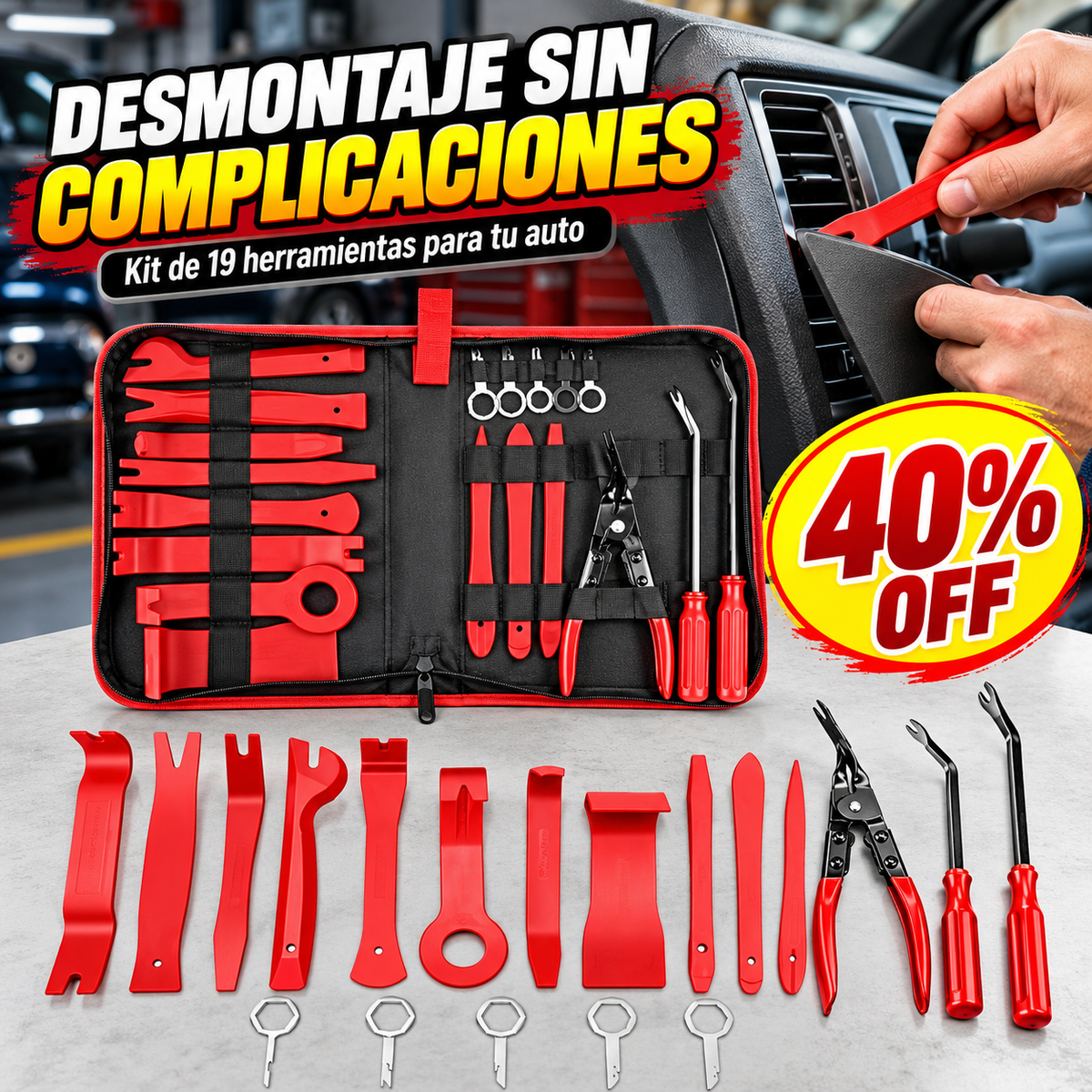 MolduraFlex™ - Retira molduras con mayor cuidado.