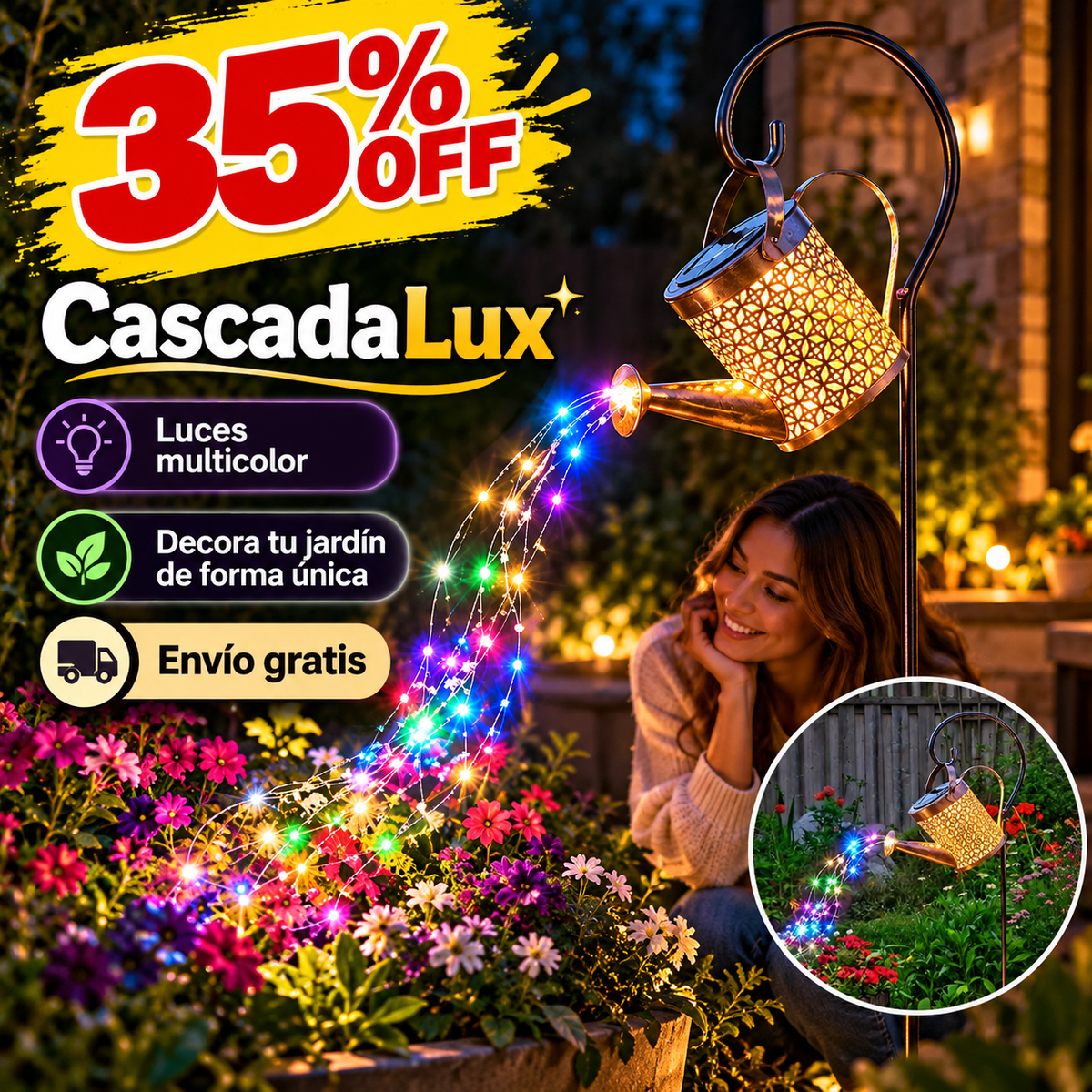 CascadaLux – Crea un efecto mágico de luz.