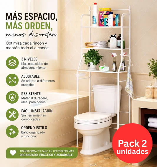 Pack 2x Estante Organizador 3 Capas Largos