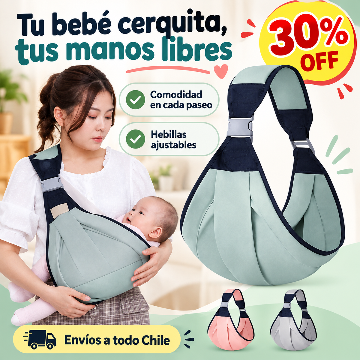PortaBebé Flex — Cercanía y manos libres