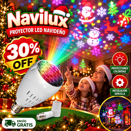 Navilux Proyector Navideño LED - Decora tu hogar en segundos.