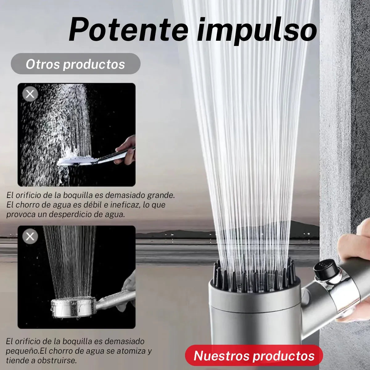 Cabezal Ducha Masajeadora Spa