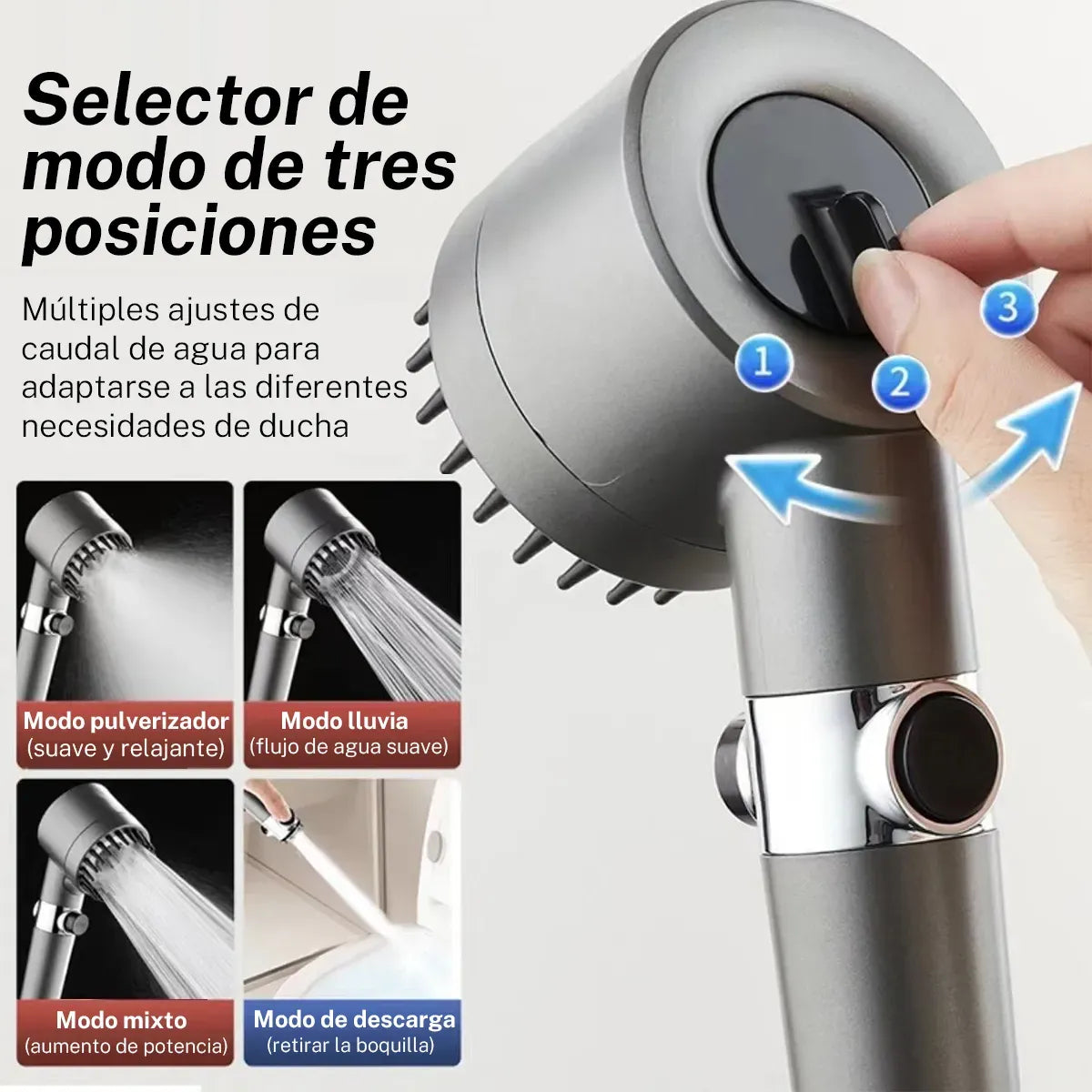 Cabezal Ducha Masajeadora Spa
