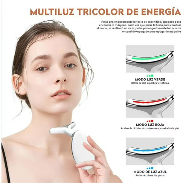 Masajeador Facial y de Cuello LED - Relajación y cuidado diario