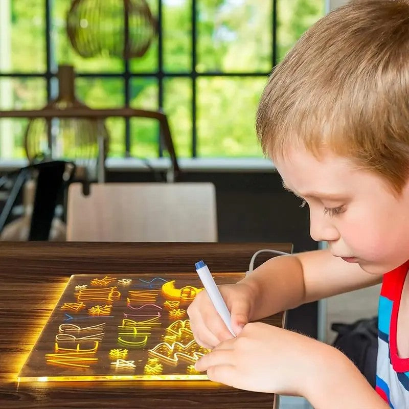 LumiBoard™ Pizarra LED Acrílica Reutilizable - Horas de diversión creando