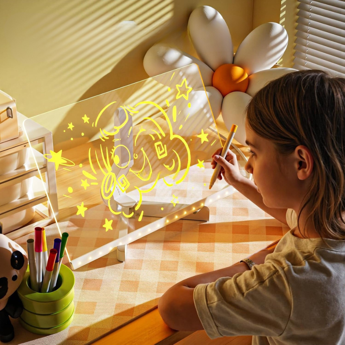 LumiBoard™ Pizarra LED Acrílica Reutilizable - Horas de diversión creando
